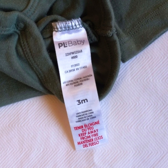 petit lem green snowman graphic long sleeve bodysuit diaper shirt 3 months baby - Picture 7 of 8